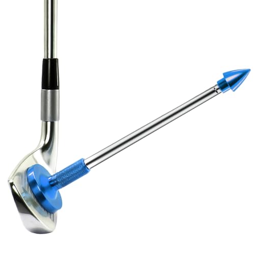 THE GOLFER STORE Golf Alignment Rods, Golf Club Alignment Stick Corrector Magnetic Golf Swing Trainer Aid Help Visualize and Align Your Golf Shot Length Adjustments - color: Blue