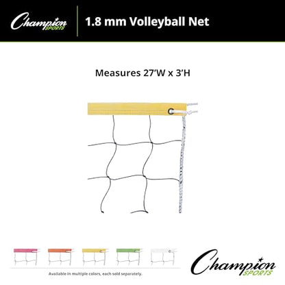 Champion SportsVolleyball Nets - color: Neon Yellow, size: 32 x 3-Feet