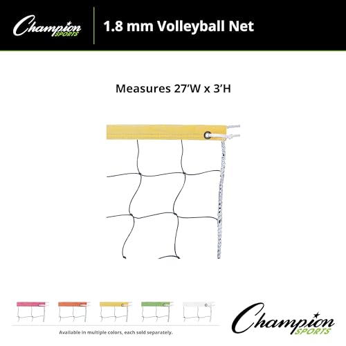 Champion SportsVolleyball Nets - color: Neon Yellow, size: 32 x 3-Feet