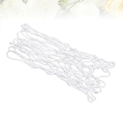SUPVOX Standard Professional Braided Basketball Net Durable White Polyester for Sports Heavy Duty Design for Use and Weather Resistance