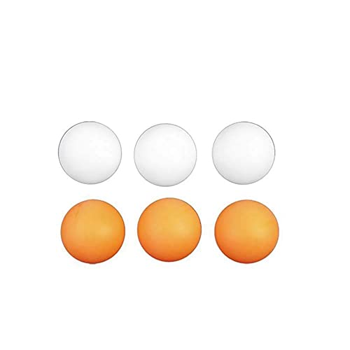Generic Table Tennis Balls Reusable Plastic Ping Pong Balls for Amateur Entertainment 40mm Diameter Orange, White 6Pcs and Professional