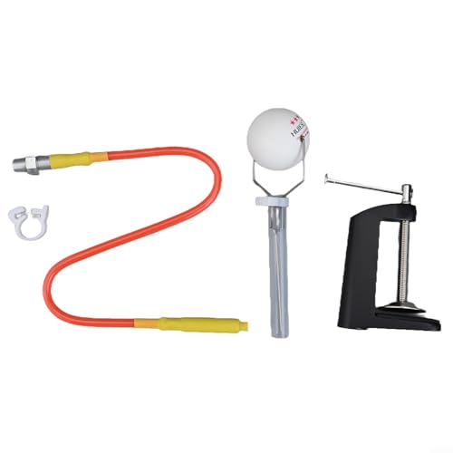 Table Tennis Trainer Robot with Adjustable Desk Clamp, Fixed Fast Rebound Training Machine for Indoor Practice, PVC and Metal Construction for Desktops up to