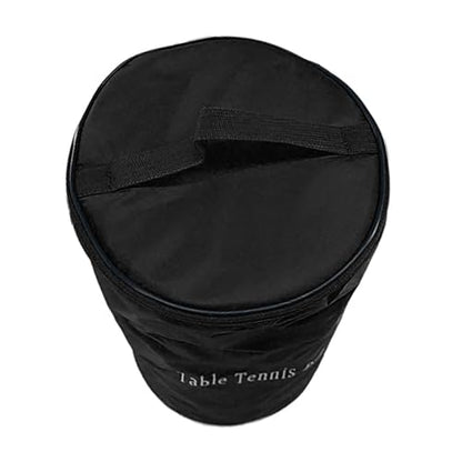 Portable Table Tennis Ball Carrying Holder Pouches, Bag, Large Capacity Pingpong Storage Bag Organizer - color: black