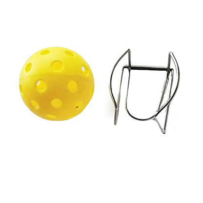 Pickleball Tennis Ball Holder-Waist Clip Hold Ball for Trainings Suitable Size Silver Colour Pack of one
