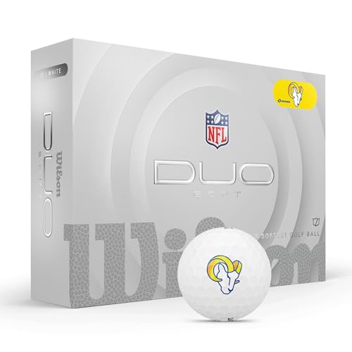 WILSON 2025 Duo Soft NFL Golf Ball - 12 Balls, White, Atlanta Falcons - color: Los Angeles Rams