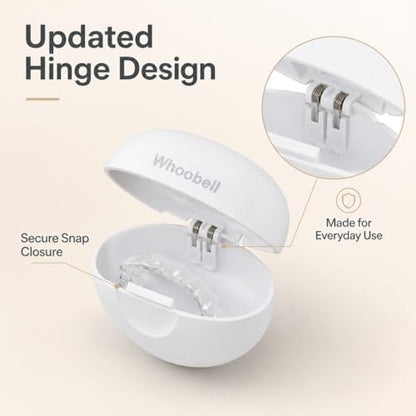 Retainer Case with Vent Holes, Slim Travel Aligner Holder for Retainers and Thin Mouth Guards, Milky White