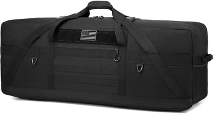 125L Extra Large Duffle Bag - Heavy Duty Duffle Bag with Multiple Pockets, Perfect as Camping Bag Travel Storage Tent Storage Sports Equipment Bag for Coaches & More, Black