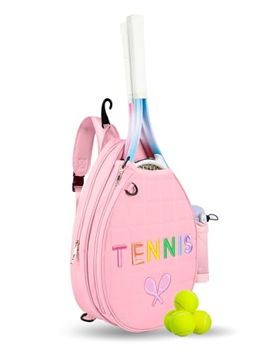 NZNDB Tennis Bags for Women Girl, Tennis Sling Crossbody Backpack, Water Resistant Tennis Bag for Pickleball, Tennis, Racketball - color: Pink