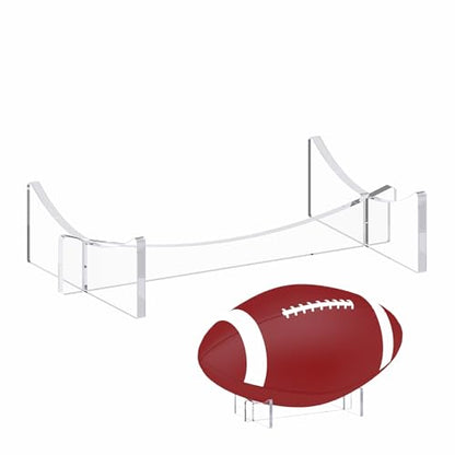 Football Stand Holder, 2-Pack Acrylic Display Stand for Rugby Ball, Clear Rack for Memorial Sports Gloves, 5.9x3.5x1.3 inch - size: 5.9x3.5x1.3 inch