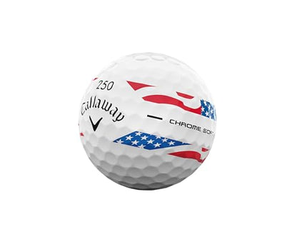 Callaway Golf Chrome Soft 2026 Golf Balls - color: USA Stripe