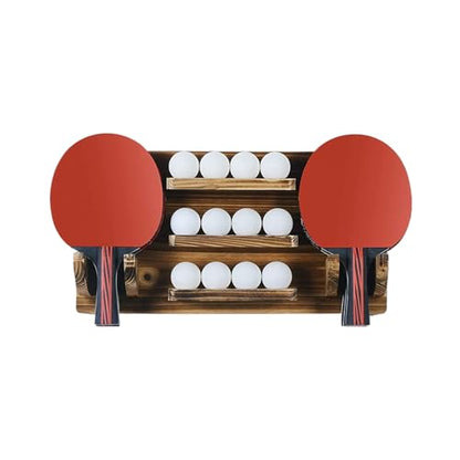 Pong Paddle Organizer – Wall Mounted Sports Storage Rack, Ball Holder Display, Space Saving Design | Neat Equipment Arrangement for Table Tennis Rooms Clubs Homes
