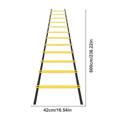 Training Agility Ladder - 19.6ft Agility Sports Ladder, 12 Rung Speed Training Set with Carry Bag for Professional Workout Drills, Fitness, Gym Exercise, Outdoor Sports Practice, Baseball