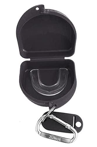 Soccer Mouth Guard case, Mouthguard case, Retainer Case - Soccer Power Ball - color: Black