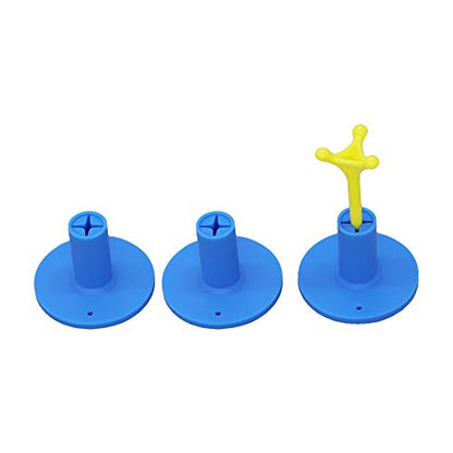 Golf Rubber Tee Holder Set for Golf Driving Range Tee Practice Tool Pack of 3 - color: Blue