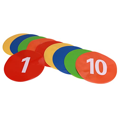 BESPORTBLE 10pcs Soccer Training Sign Markers Roadblock Plates Design for Football Drills and Agility Practice Use