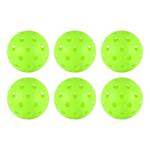 4/6/12/20/50/100 pcs Pickleball Balls,40 Hole Outdoor Pickleball Balls,8mm Precision Drilled-Spaced Pickle Ball Set-Profession Plastic Ball for Pickleballs Paddles and Indoor Floor Sport Court