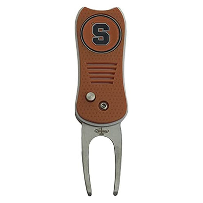 Switchblade Divot Repair Tool with Logo Printed Removable Magnetic Ball Marker-Best Divot Fixer - style: Syracuse Orangemen