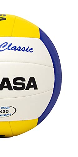 Mikasa VX20 Beach Classic Volleyball and Molten Camp Volleyball (Blue/Silver/White, Official)