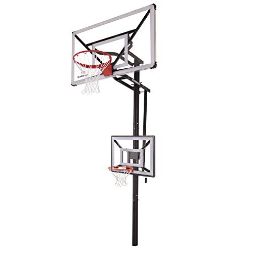 Silverback Junior Youth 33" Basketball Hoop with Lock ‘n Rock Mounting Technology Mounts to Round and Vertical Poles, Black (B8410W)