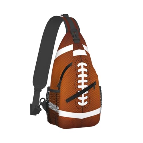 Football Sling Backpack Sling Bag Football Crossbody Shoulder Bag Purse Footballs Chest Bag For Men Women B - color: Football B