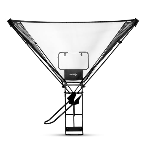 GAILEX Basketball Return System, Automatic Ball Return Net, 180° Rotating Chute, Quick Fold & Fast Storage, Roll & Go Design,Portable Basketball Training Equipment