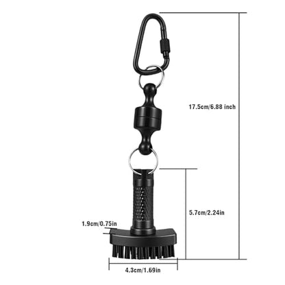 Mini Golf Club Brush, Magnetic Quick-Release Groove Cleaner, Durable Nylon Bristles, Portable Golf Bag Accessory for Outdoor & Travel