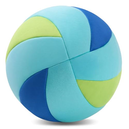 MOTOMY™ Indoor Soft Volleyball, Cushioned Fabric Training Ball for Kids & Youth, Quiet House Practice Design with Realistic Bounce & Lightweight Feel, Volleyball Gifts for Boys, Girls and Teens