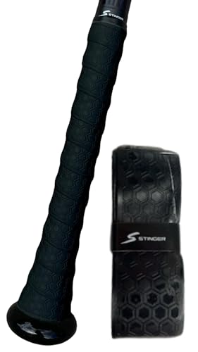 Stinger Sports Premium Polymer Bat Grip (Baseball and Softball) - color: 3-Pack: Black/White/I Hit Nukes