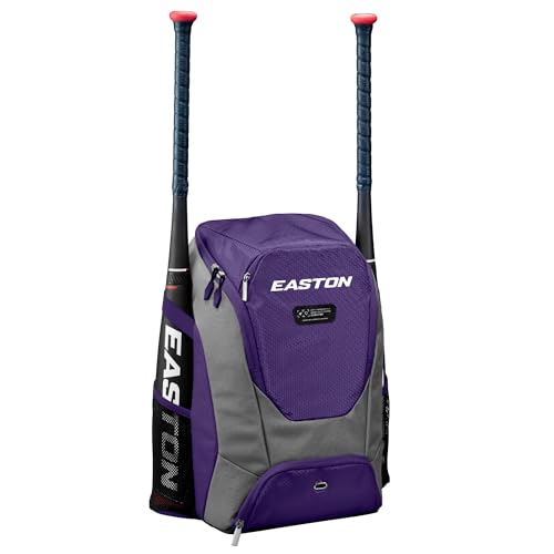 Easton Dugout Backpack Equipment Bag | Baseball & Softball | Multiple Colors - color: Purple