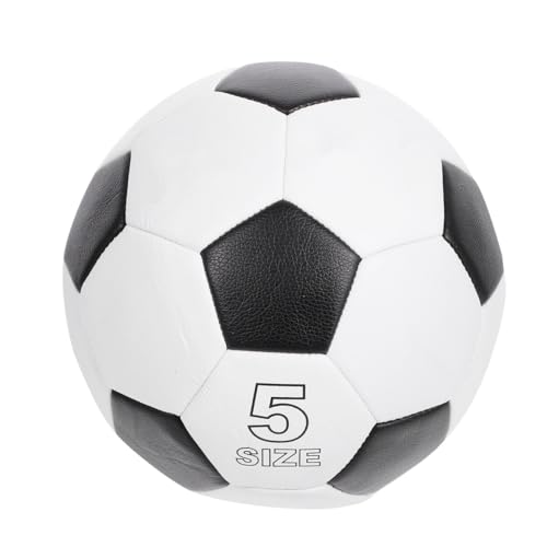 Hemoton Training Soccer Ball Size 5, Pu Machine Stitched Football for Outdoor Practice, Sturdy and Youth Sports Equipment for Team Soccer Training