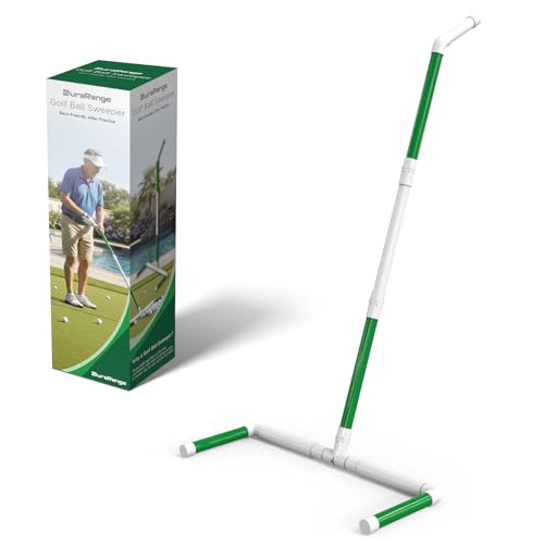 DURARANGE Portable Golf Ball Sweeper – Self-Standing No Bend Design, Modular PVC Ball Collector, Picker Upper Alternative for Golf, Pickleball & Badminton Practice