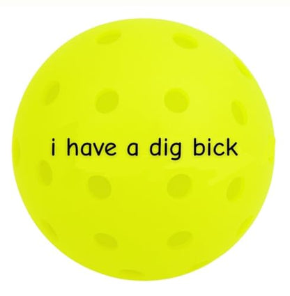 Pickleballs- USAPA-Approved Outdoor Balls with Witty Text, Tournament-Grade Bounce, Wind-Resistant (26g Each)