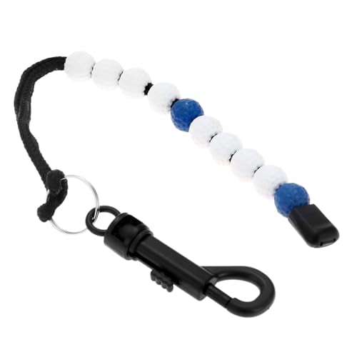 MUXSAM 1 Piece Golf Beads Score Counter with Clip, Golf Stroke Score Count Keeper Putting Score Counter for Referee Caddy Golfer - color: BLUE