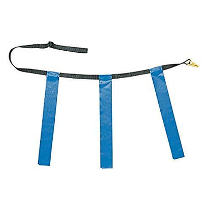 Champion Sports Quick Release Flag Football Set – Durable Belt, 3 Detachable Flags & Adjustable Fit (25”-50”) - color: Blue Flags, size: Large (32'-39")