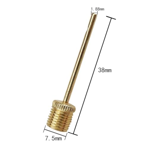 3 Pack Pump Inflating Needles,No Break Heavy Duty Air Pump Needles for Balls, Stainless Steel Body，Gold