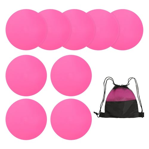 Spot Markers, Poly Spot Marker for Agility Training Floor Dots Non Slip Flat Field Cones - color: Pink, size: 23 cm/9.1inch