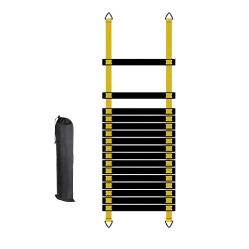 Sports Agility Ladder Set - Portable Speed Training Equipment, Carry Bag Durable Flat Rungs Adjustable Design for Quick Footwork Coordination Balance and Reaction Training for Athletes Soccer