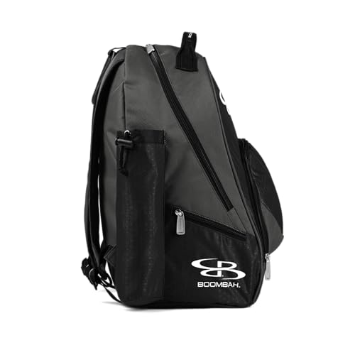 Boombah Tyro Baseball/Softball Bat Backpack - 20" x 15" x 10" - Holds 2 Bats up to Barrel Size of 2-5/8" - color: Charcoal/Black_C23