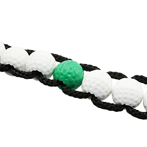 ZYAMY 2pcs Golf Stroke Score Counter with Key Chain Plastic Golf Ball Beads Putt Counter Training Accessories