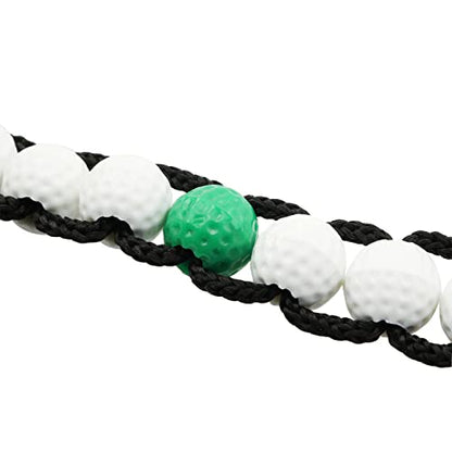 ZYAMY 2pcs Golf Stroke Score Counter with Key Chain Plastic Golf Ball Beads Putt Counter Training Accessories