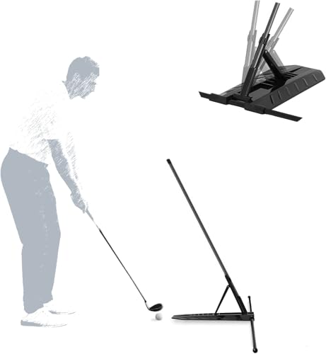 Golf Alignment Stick Holder, Golf Training Aid Teaching Equipment for Aiming, Putting, Posture Corrector, Golf Swing Trainer with Improved Sticks