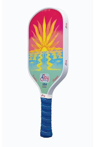 4Joy Pickleball Paddle Premio Series - Thermoformed Premium T700 Carbon Fiber Pickleball Paddless - Professional Pickleball Rackets for Women & Men - 16mm Honeycomb Core - USAP Approved - style: Sunset