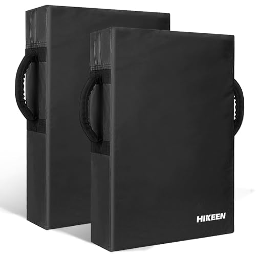 Hikeen Football Blocking Pad Training Equipment Denser Softer Foam Kick Pads for Football, Basketball, Hockey, Lacrosse Tackle Dummy - 24"x16" Kick Shield Pad with Handles (1PCS) - style: 2PCS 24"x16" Blocking Pad