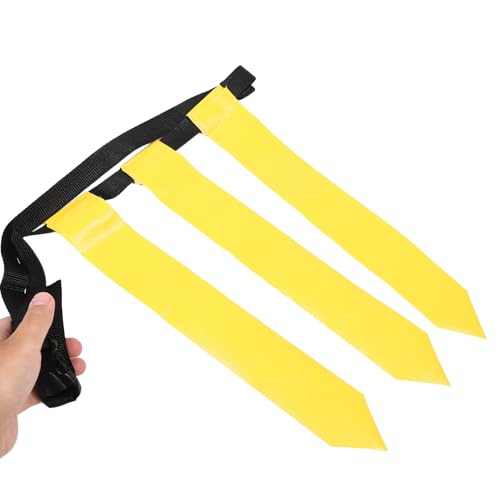 KESYOO Adjustable American Football Flags Belt for Adults and Youth 2 Pieces Yellow and Red Flags with Black Bag Portable Heavy Duty Material for Training
