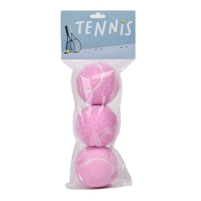 Tennis Balls 3 Pack with Standard Elasticity, Daily Training and Practice Tennis Balls, Pink, Green, Yellow - color: Pink