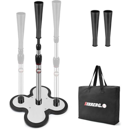 Heavy Duty Baseball and Softball Portable Baseball Tee.10lb Heavy Weight Base. Professional Hitting Tee for Baseball/Softball. Easy Height Adjustment (23"-45") - color: 3 Position