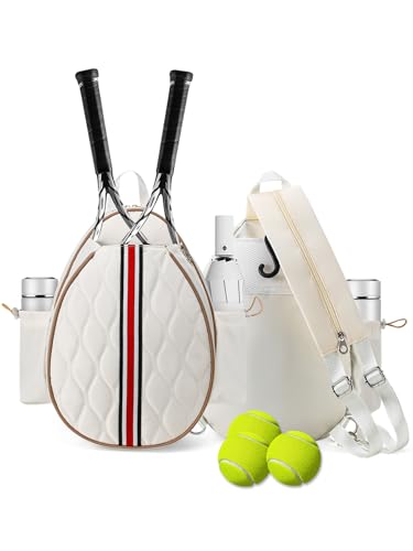 Tennis Bags Holds 2 Rackets for Women & Men, Tennis Backpack Crossbody & Shoulder Racket Bag, Insulated Pocket, Pickleball Bags for Women, Men and Youth