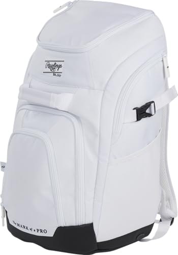 Rawlings | FRANCHISE 2.0 Player's Backpack | Baseball/Softball | Rec/Travel | Multiple Styles | Baseball/Softball - color: WHITE