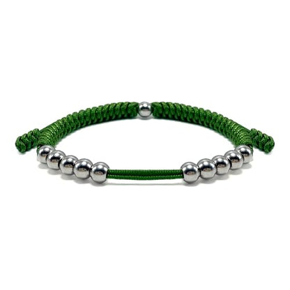 Premium Golf Stainless Steel 10 Bead Score Counter Bracelet, Golf Stroke Count Bracelet, Resizable Easy Adjust Golf Round Scoring Tracker, Durable Stylish Golf Accessory - style: Lime