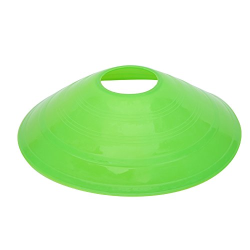 10 Pack Soccer Cones Field Markers Football Training Discs, with Carrying Handle for Speed Agility Training Skateboard Parking Traffic - color: Green